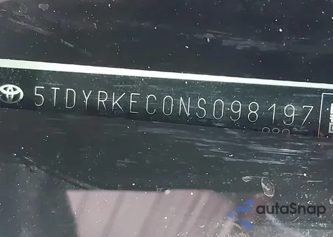 2022 Toyota Sienna Xle из США, поврежденный, VIN 5TDYRKEC0NS098197